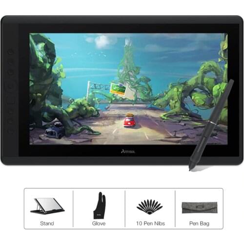 Artisul D16 15.6 inch Graphic Tablet for Drawing with 8192 Levels Battery-Free Pen Digital Pen Display Monitor with Express Keys