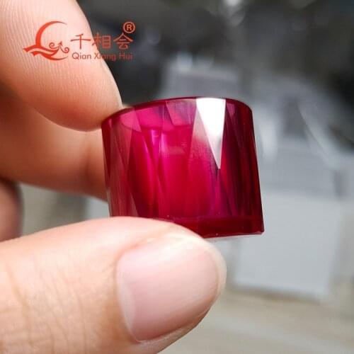 Artificial ruby cup 16x19mm Faceted Cut corundum stone