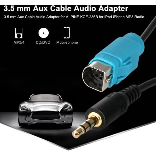 KKmoon 3.5mm Aux Input Cable For Pioneer Headunit IP-BUS Aux Input Adapter Cable Cord for iPod iPhone 6S 6 Plus 6 5S 5 5C MP3