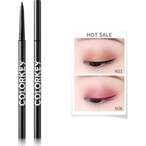 Colorkey 6 Creative Colors Silky Eyeliner Pencil Anti Blooming Eye Pen Fine Bling Long-lasting Natural Waterproof Makeup TSLM2