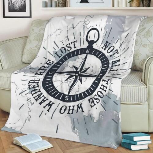 Compass Nautical Map Bedding Set 3D Printed Shabal Blankets Are Soft Warm And Washable And Throw On The Sofa For Home Decora