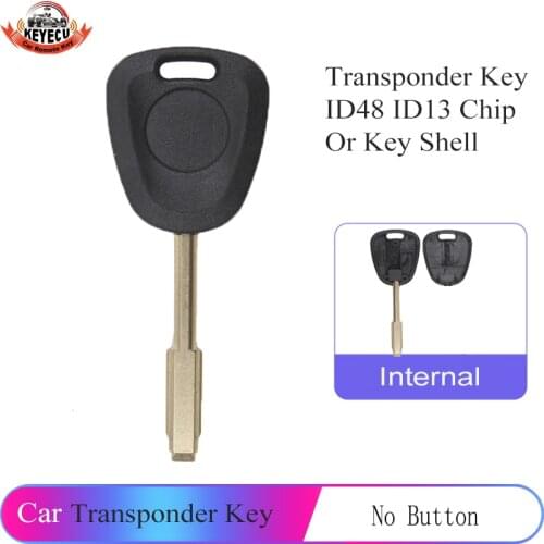 KEYECU Transponder Key Shell Transponder Key ID48 ID13 Chip for Jaguar XJ, XJ Sovereign, XJS, XK8 1998 1999 2000 2001 2002 2003