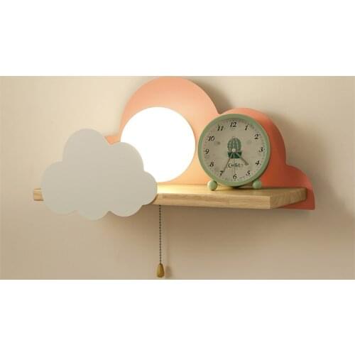 Creative modern led wall light fixtures bedroom lamp living room decor sconce Wall shelf lights for home Pull switch Bed lamps