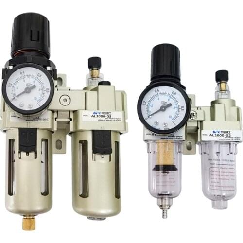 Metallic AC2010-02 AC3010-03 AC4010-04 Pneumatic Pressure Regulator Oil Water Separator Manual Drainage Compressor Air Filter
