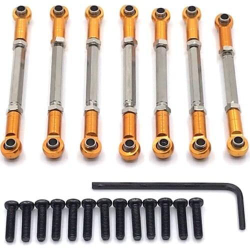 Metal Linkage Servo Pull Rod Steering Tie Rod Set for Wltoys 104001 1/10 RC Car Upgrade Parts Accessories