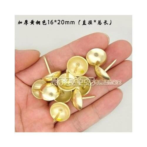 Hardware accessories Bubble nails Vintage Upholstery nails Upholstery tacks Decorative gold color tacks 16*20mm