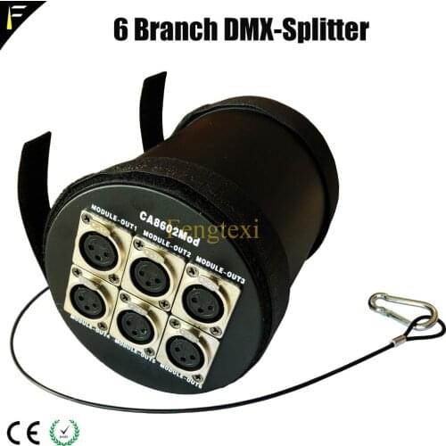 Module DMX Splitter 6 Channels Cylinder 6 Signal Splitter Optical Isolation Distributor 6 CH DMX512 Free Shipping To All World