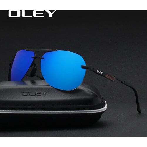 OLEY Mens Sunglasses Brand Designer Pilot Polarized Male Sun Glasses Eyeglasses Gafas Oculos de sol Masculino For Men Y7558