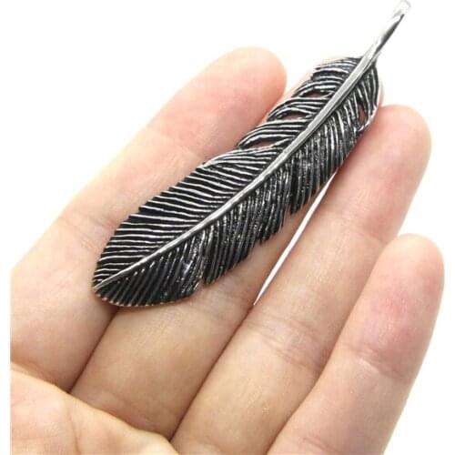 Newest Feather Men Pendant 316L Stainless Steel Fashion Hot Punk Pendant