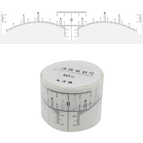 Disposable 50pcs/Lot Eyebrow Ruler Sticker Adhesive Microblading Guide Permanent Makeup Tool