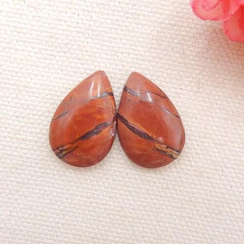 Wholesale Gems,Multi-Color Picasso Jasper Waterdrop Cabochons,Charms Women Earrings Jewelry Gift Gem Customized 21x14x4mm,3.3g