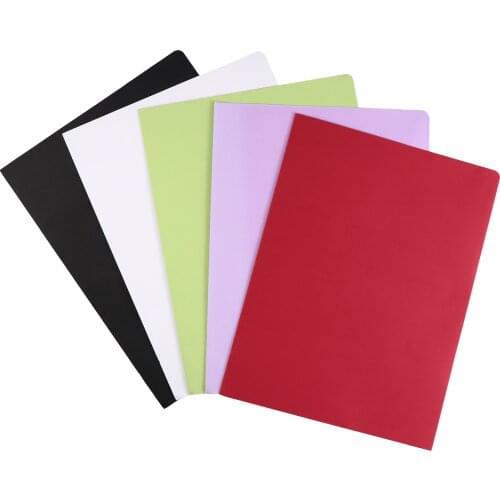 12Pcs A4 2Pockets Kraft Paper File Folder Brown Holder Document Folder Office Project File Presentation Folder (Red)