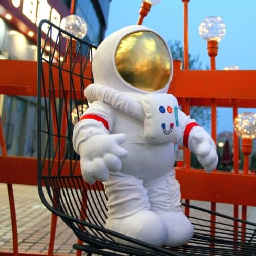 1pc 33/60CM Cute Stuffed Soft Astronaut Plush Toys Real Life Cosmonaut Spaceship Pillow Creative Dolls for Children Boys Gifts