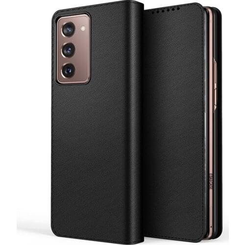Luxury Leather Wallet Case for Samsung Galaxy Z Fold2 5G Cover Detachable Card Slot Flip Shell for Samsung Z Fold 2 Case