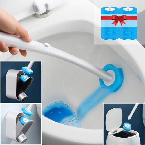 Toilet Brush Disposable Brush For Toilet Modern Hygienic Toilet Brush Bathroom Accessories Long Handle Cleaner Tool For Bathroom