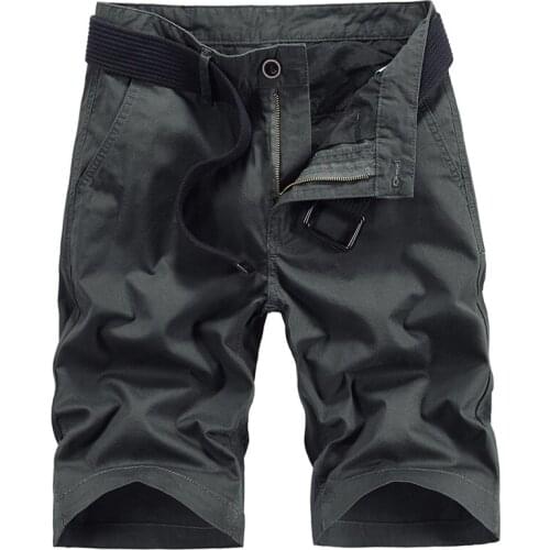 Army Style Cargo Shorts Men Cotton Casual Solid Short Trousers Military New Brand Clothings Summer Shorts Homme High Quality 07