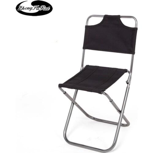 Aluminum Alloy Folding Chair Fishing Folding Stool Portable Maza Outdoor Camping Barbecue Backrest Stool