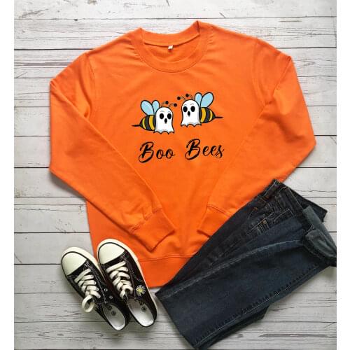 Wing boo bees pure cotton sweatshirt young graphic cute party pullovers funny slogan kawaii grunge tumblr hipster vintage tops