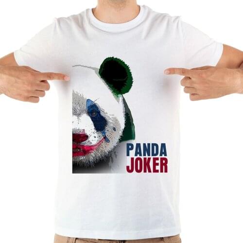 Panda Joker funny t shirt men summer new white casual short sleeve o-neck homme TShirt cool unisex hipster streetwear t-shirt