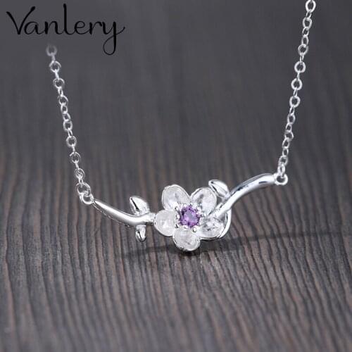 Bohemian Vintage Long Cheery Flower Necklaces For Women Charm Choker Necklace Boho Jewelry New Christmas Gifts