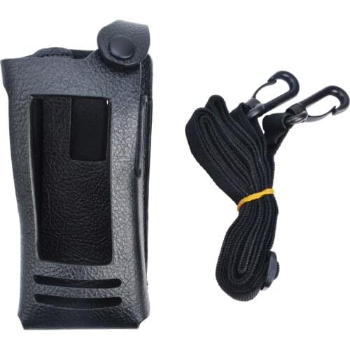 Hard Leather Protective Bag Carrying Case For Motorola XPR6300 XPR6350 GTP800 XPR6550 XIR P8268 Walkie Talkie Two Way Radio