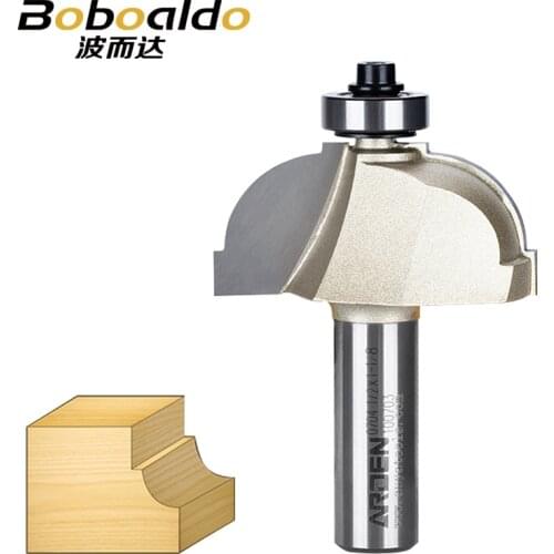 1pcs 1/4 1/2 Cavetto Edge Mold Bits Arden Router Bit Two flute cavetto cutter with exchangeable bearing Step and concave radius