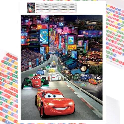 Diamond Painting New Arrivals Disney Racing Cars Cartoon McQueen Friends Art Set 5D DIY Mosaic Kits Full Drill Crafts Home Decor