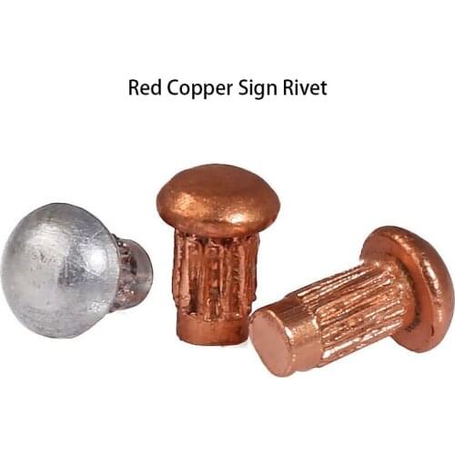 Aluminum Rolling Solid Rivet Purple Copper Sign Rivet M2M3 200PCS