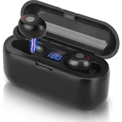 Bluetooth 5.0 Wireless Earbuds, 2000mA LED Charging Case, IPX7 Waterproof Dustproof, Touch Contral TWS Stereo Headphones in Ear