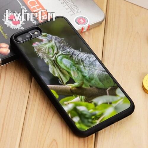 LvheCn Animal IGuana Chameleon Lizard Phone Case Cover For iPhone 5 6s 7 8 plus 11 12 Pro X XR XS max Samsung S7 edge S9 S10