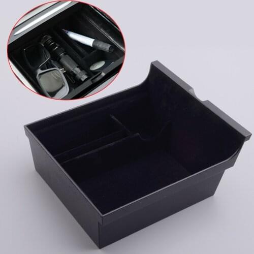 Black Center Console Armrest Storage Box Organizer Tray Fit for Tesla Model 3 Y 2021