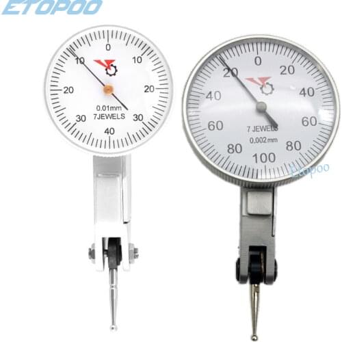 0-0.2mm 0.002mm 7Jeweld Miron Dial Test Indicator 0-0.8mm 0.01mm dial indicator dial Level Gauge Scale Precision Metric Dovetai