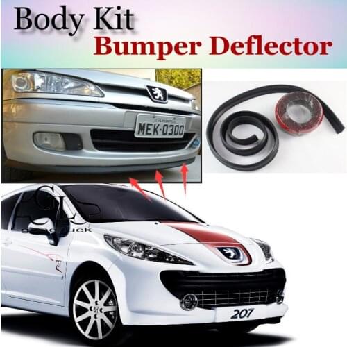 Bumper Lip Deflector Lips For Peugeot 207 / CC 2006~2015 Front Spoiler Skirt For TopGear Fans Car View Tune / Body Kit / Strip