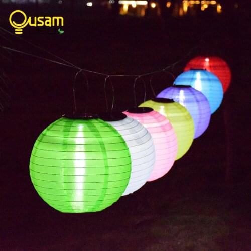 Garden Solar Lantern Light LED Festival LELanterns Hanging Celebration Lamp Waterproof For Garden Decoration