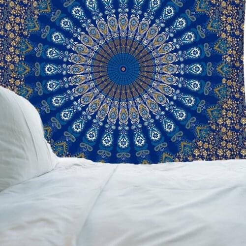 Indian Hippie Bohemian Psychedelic Mandala Wall Hanging Bedding Tapestry Decorative Background Hanging Cloth