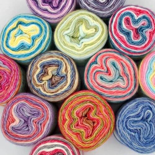 Cashmere Blended Wool Gradient yarn segment dyed cake fleece hand knitting Scarf sweater Wool DIY Cardigan Silk crafts Accessory