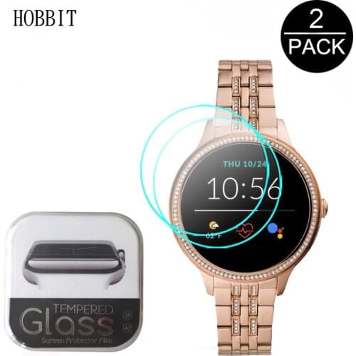 2PCS 9H Tempered Glass For Fossil Gen 5E FTW6066 FTW6068 FTW6073 FTW6074 Smart Watch Screen Protector Film Anti-Scratch Glass