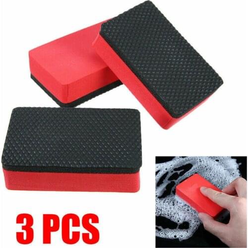3pcs Car Cleaning Eraser Wax Polish Clay Bar Pad Magical Sponge Block Brush Tool Auto Detailing Cleaner Mud Clean Sponge