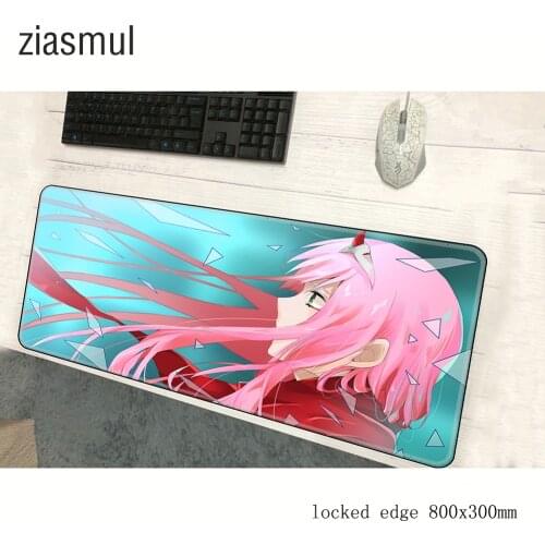 Darling in the franxx mouse pad gamer 800x300x3mm notbook mouse mat gaming mousepad Christmas gifts pad mouse PC desk padmouse