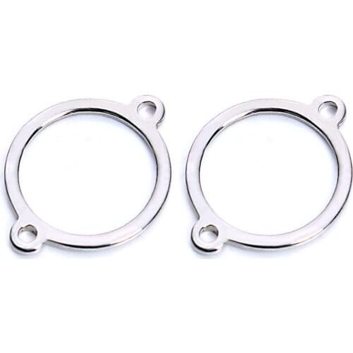 20pcs/lot Silver Tone Stainless Steel Round Circle Pendants Blank Connectors 16mm for DIY Necklaces & Bracelets Jewelry Making