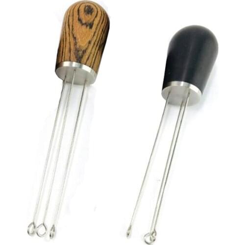 Espresso Coffee Stirrer, Hand Tamper Wood Handle Coffee Needle Distributor Coffee Tamper Leveler Tool