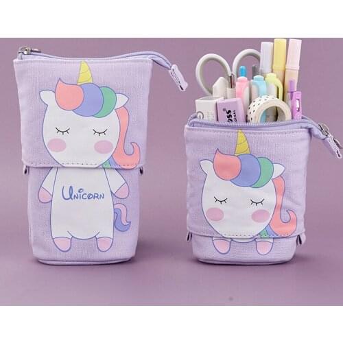 Cute Unicorn School Pencil Case for Girls Boys Pencilcase Kawaii Cat Pen Holder Bag Pencilfolder Stationery Large Box estuche