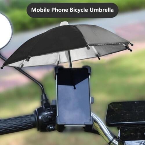 Mobile Phone Bicycle Umbrella For Takeaway Meal Delivery Riding Portable Waterproof Mini Parasol Outdoor Motorcycle Umbrella