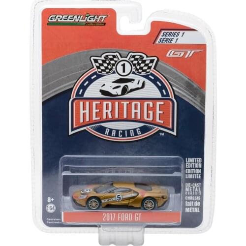 GreenLight 1:64 2017 Ford GT 1966 #5 Ford GT40 Alloy model car Metal toys for childen kids diecast gift