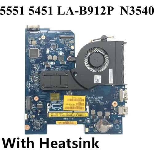 NEW Laptop Motherboard FOR Dell inspiron 5451 5551 AAL11 LA-B912P Pentium N3540 CPU CN-00V51V 0V51V Mainboard 100%Tested