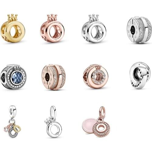 2020 Autumn New Logo Heart-shaped With Gasket, Crown O-shaped, O-shaped 925 Silver Pendant, Small Fresh Jewelry Is The Bes