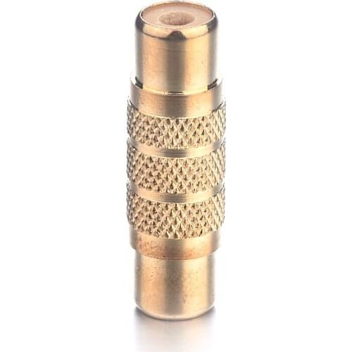 New 2/6pcs Copper Gold Plated RCA AV Audio Video Female to Female Coupler Connector for Connecting The Microphones Audio Devices
