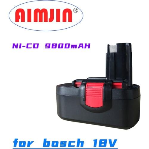 2021 New 18V 9.8Ah Ni-MH Power Tool Rechargeable Battery for Bosch 18V Battery BAT025 BAT026 BAT180 BAT181 BAT189 GSR 18VE-2 PSR