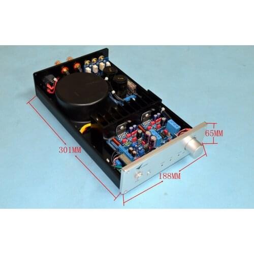OPA2604+LM3886 thermal grade HiFi power amplifier (three input band protection)