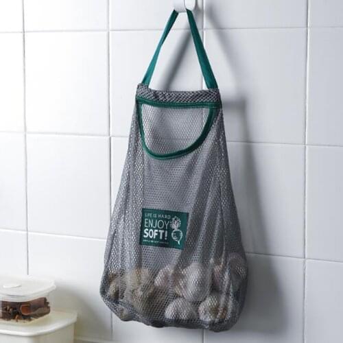 Kitchen Vegetable Storage Pockets Hanging String Organising Bag Pouch Household Garlic Onion Permeable Hollow Hanging Bag
